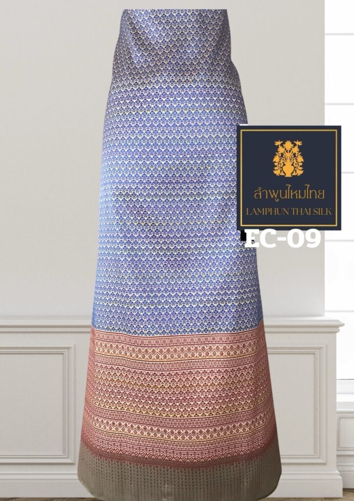ผ้าไหมยกดอก ยกเล็กไม่มีเสื้อ EC-09