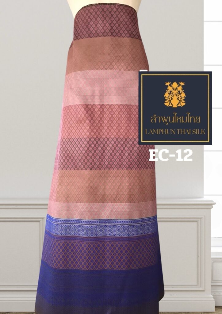 ผ้าไหมยกดอก ยกเล็กไม่มีเสื้อ EC-12