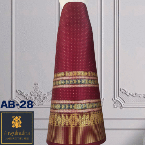 ผ้าไหมยกดอก ยกใหญ่ไม่มีเสื้อ AB-28