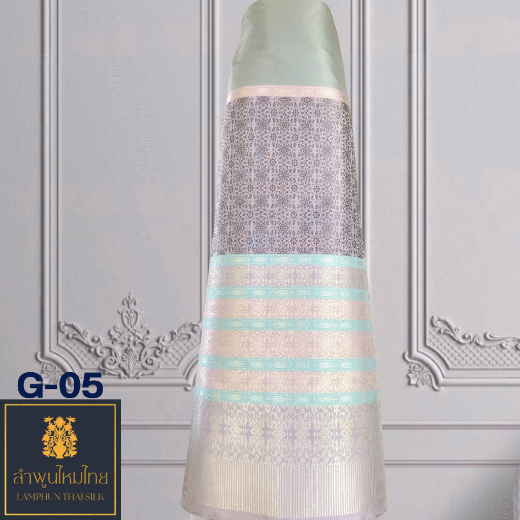 ผ้าไหมยกดอก ซิ่นลูกครึ่ง G-05