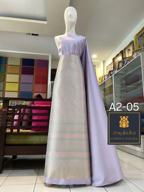 ผ้าไหมยกดอกลำพูน ยกใหญ่ลำพูนไหมไทย A2-05 - Image 2