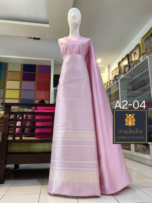 ผ้าไหมยกดอกลำพูน ยกใหญ่ลำพูนไหมไทย A2-04 - Image 3