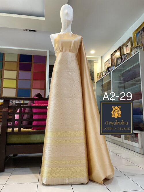 ผ้าไหมยกดอกลำพูน ยกใหญ่ลำพูนไหมไทย A2-29 - Image 2