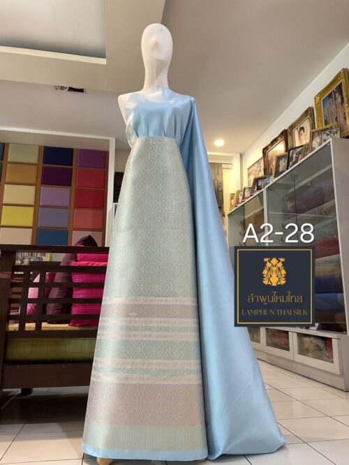 ผ้าไหมยกดอกลำพูน ยกใหญ่ลำพูนไหมไทย A2-28 - Image 3