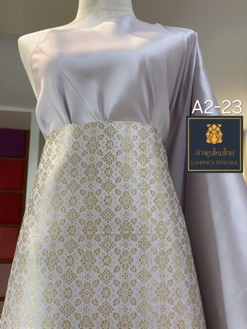 ผ้าไหมยกดอกลำพูน ยกใหญ่ลำพูนไหมไทย A2-23 - Image 3