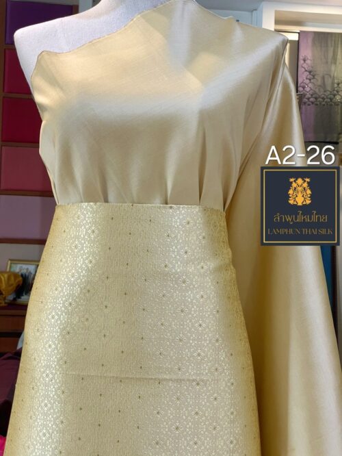 ผ้าไหมยกดอกลำพูน ยกใหญ่ลำพูนไหมไทย A2-26 - Image 3