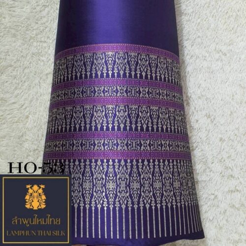 ผ้าไหมยกดอก ซิ่นล้านนาไม่มีเสื้อ HO-53 - Image 3