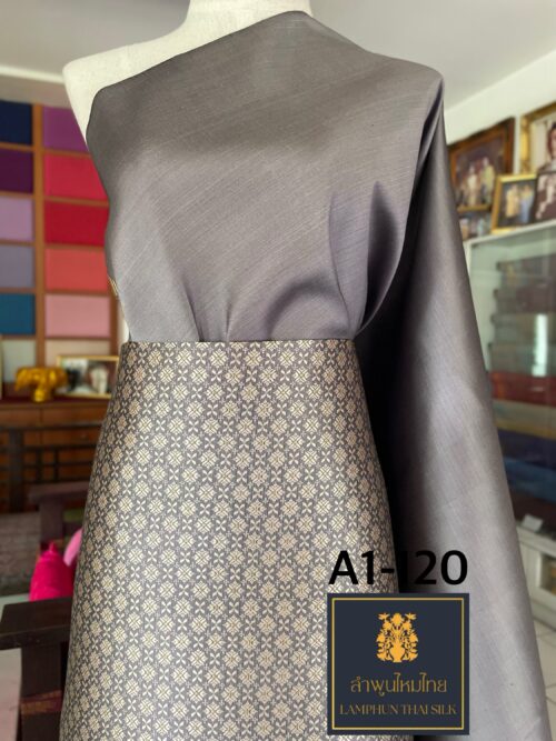 ผ้าไหมยกดอกลำพูน ยกใหญ่คละ A1-120 - Image 3