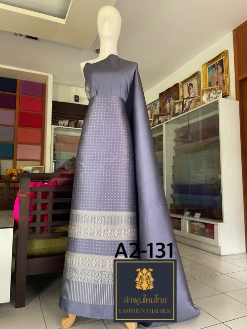 ผ้าไหมยกดอกลำพูน ยกใหญ่ลำพูนไหมไทย A2-131 - Image 2