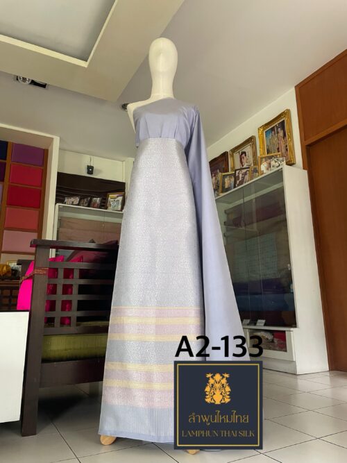 ผ้าไหมยกดอกลำพูน ยกใหญ่ลำพูนไหมไทย A2-133 - Image 2