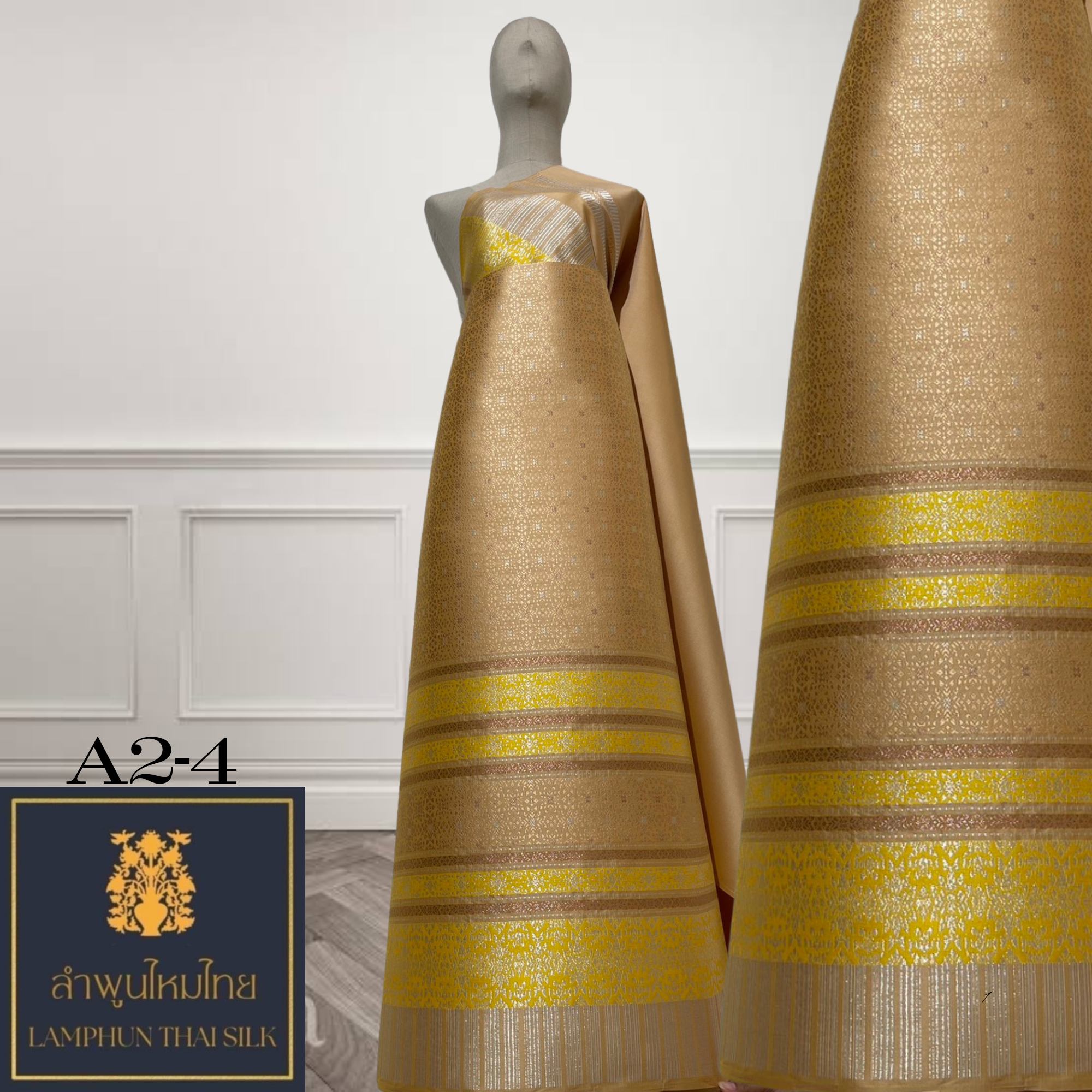 ผ้าไหมยกดอก ยกใหญ่ลำพูนไหมไทย A2-4