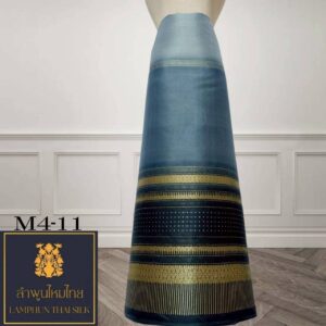 ผ้าไหมยกดอก ซิ่นล้านนาไม่มีเสื้อไล่สี M4-11