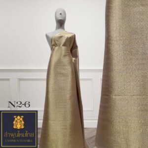 ผ้าไหมยกดอก ยกใหญ่ยกดิ้นล้วน N2-6