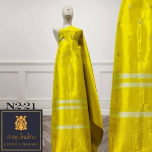 ผ้าไหมยกดอก ยกใหญ่ยกดิ้นล้วน N2-21