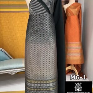 ผ้าไหมยกดอก ยกใหญ่ไล่สี M6-1