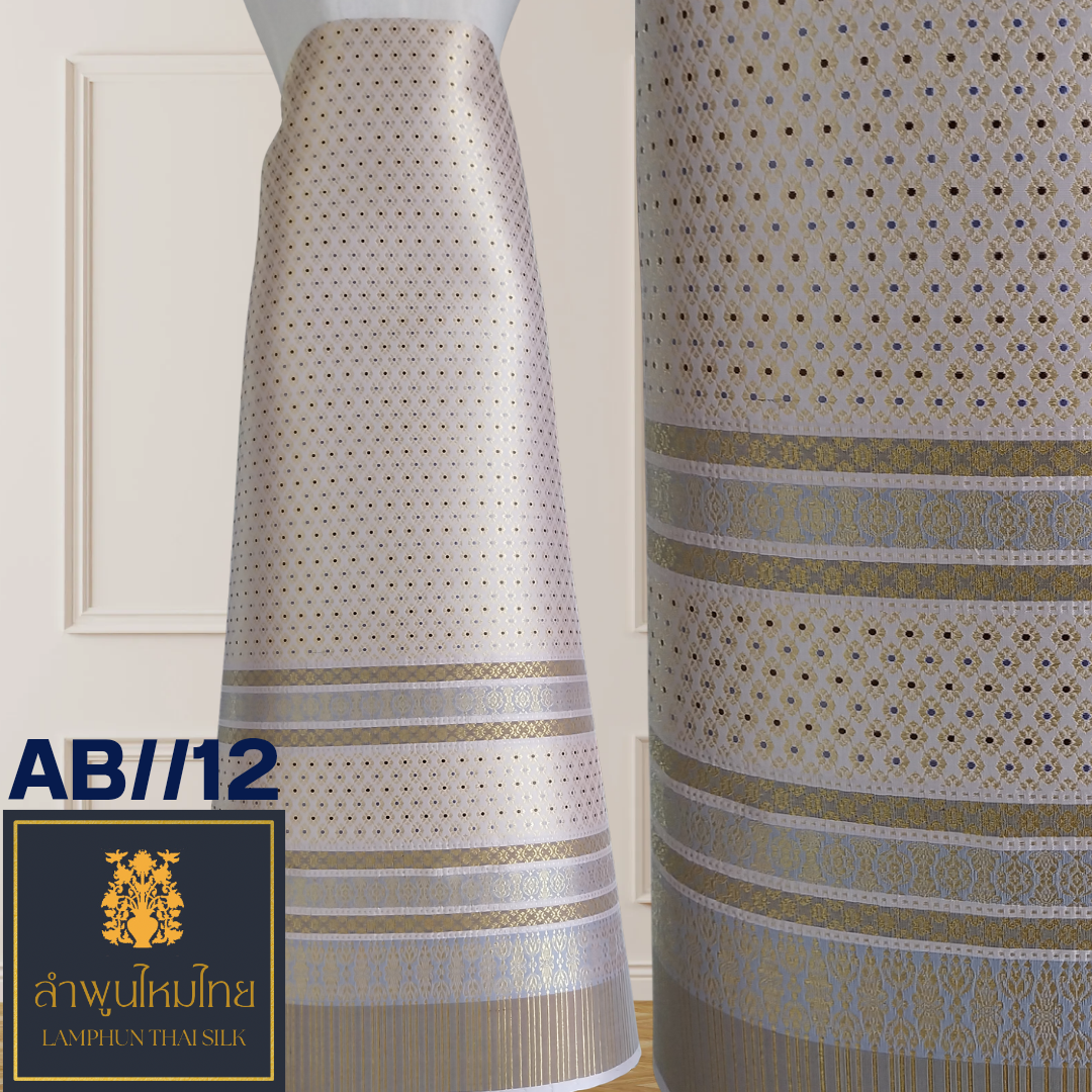 ผ้าไหมยกดอก ยกใหญ่ไม่มีเสื้อ AB//12