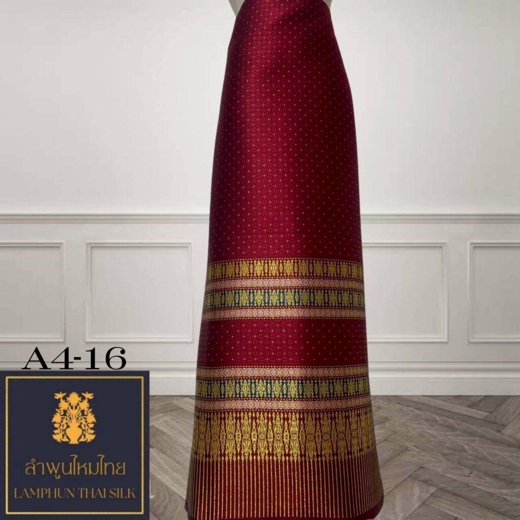 ผ้าไหมยกดอก ยกใหญ่ไม่มีเสื้อ A4-16
